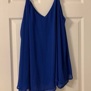 Blue Torrid layered tank top with adjustable straps size 3
